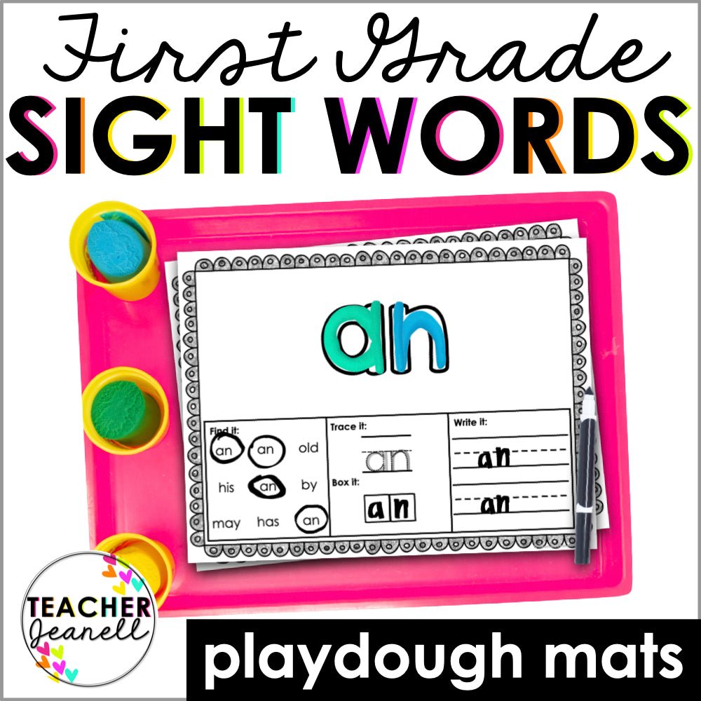 Playdough Mats First Grade Sight Words - Teacher Jeanell