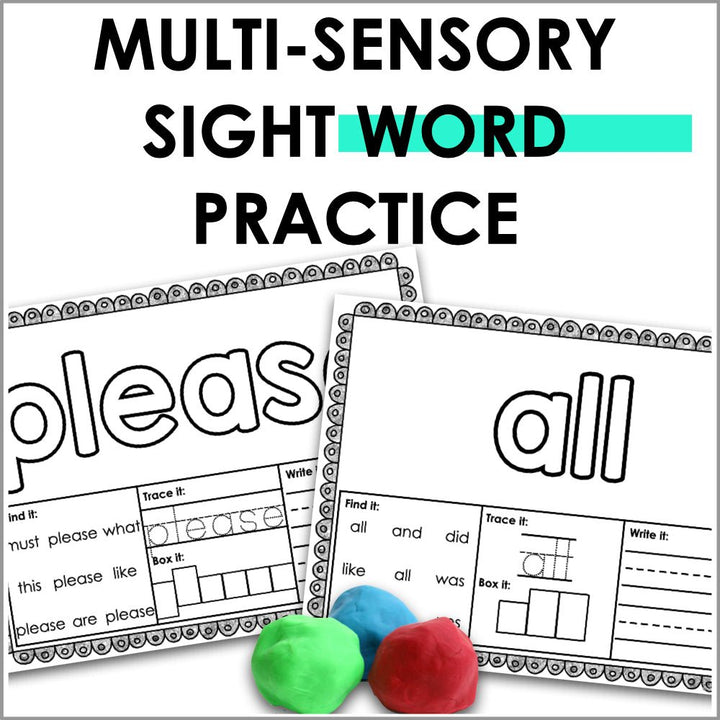Playdough Mats Primer Sight Words - Teacher Jeanell