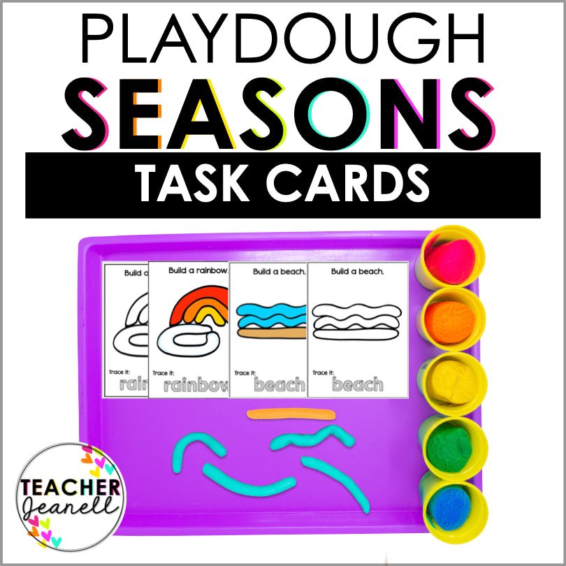 Playdough Task Cards Seasons - Teacher Jeanell