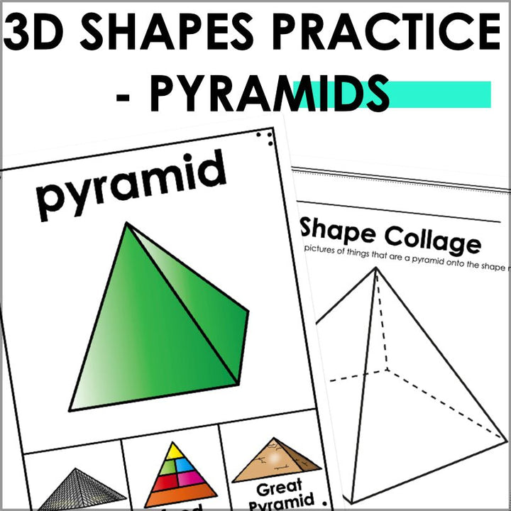 Pyramid | 3D Shapes Worksheets | Shape Recognition - Teacher Jeanell