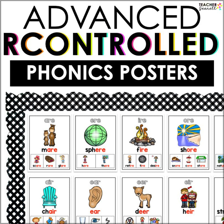 R-Controlled Vowel Poster Set | Phonics Poster Set - Teacher Jeanell