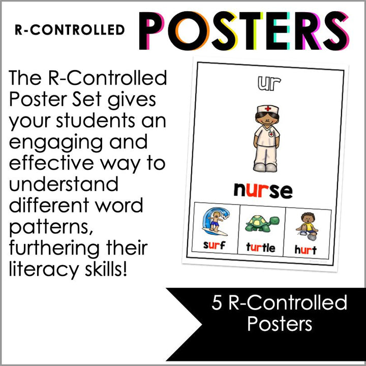 R-Controlled Vowel Posters | Phonics Posters | Sound Wall - Teacher Jeanell