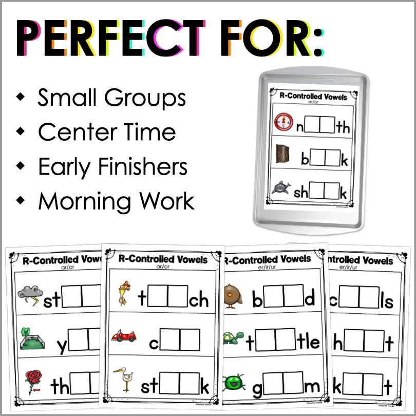 R-Controlled Vowels Magnetic Letter Activities | Literacy Center - Teacher Jeanell