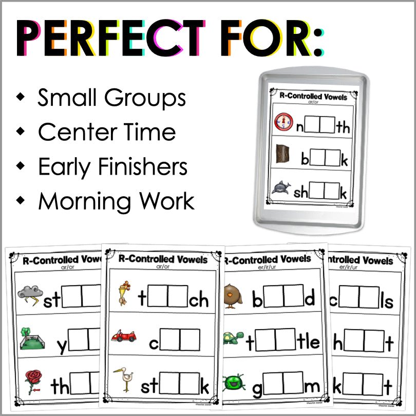 Controlled Letter R Worksheet R-Controlled Vowels Magnetic Letter Activities | Bossy R – Teacher Jeanell