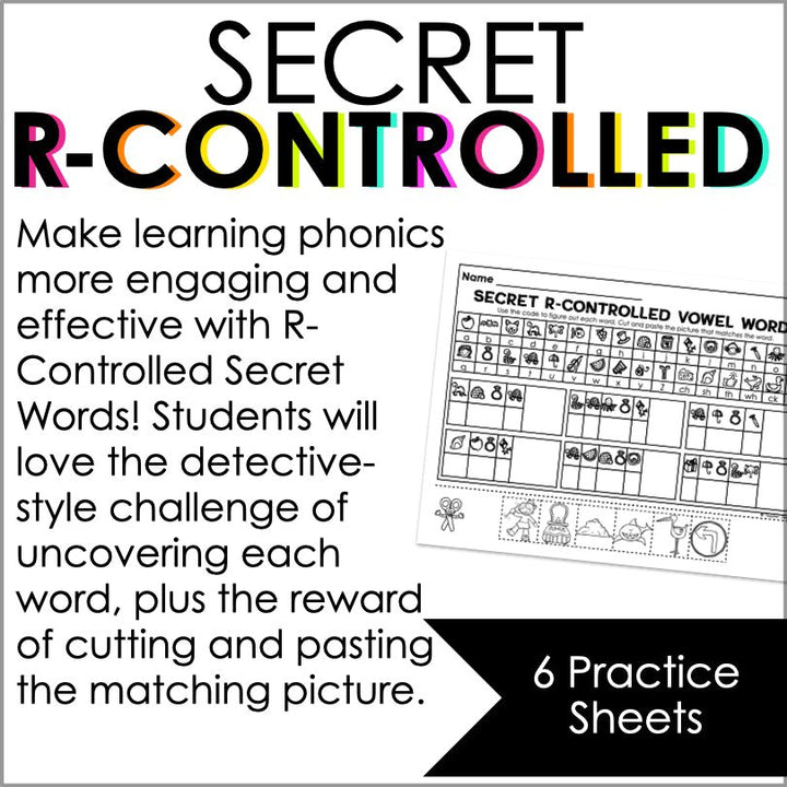 R-Controlled Vowels Secret Words | Phonemic Awareness Activity - Teacher Jeanell