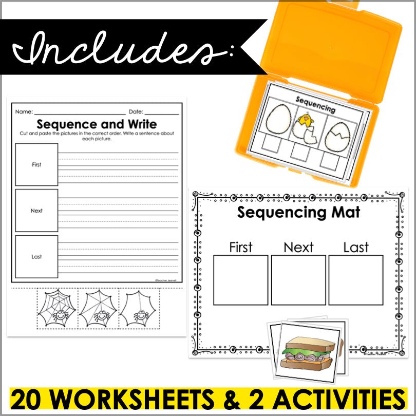 Sequencing Picture Worksheets Kindergarten Retelling And Story