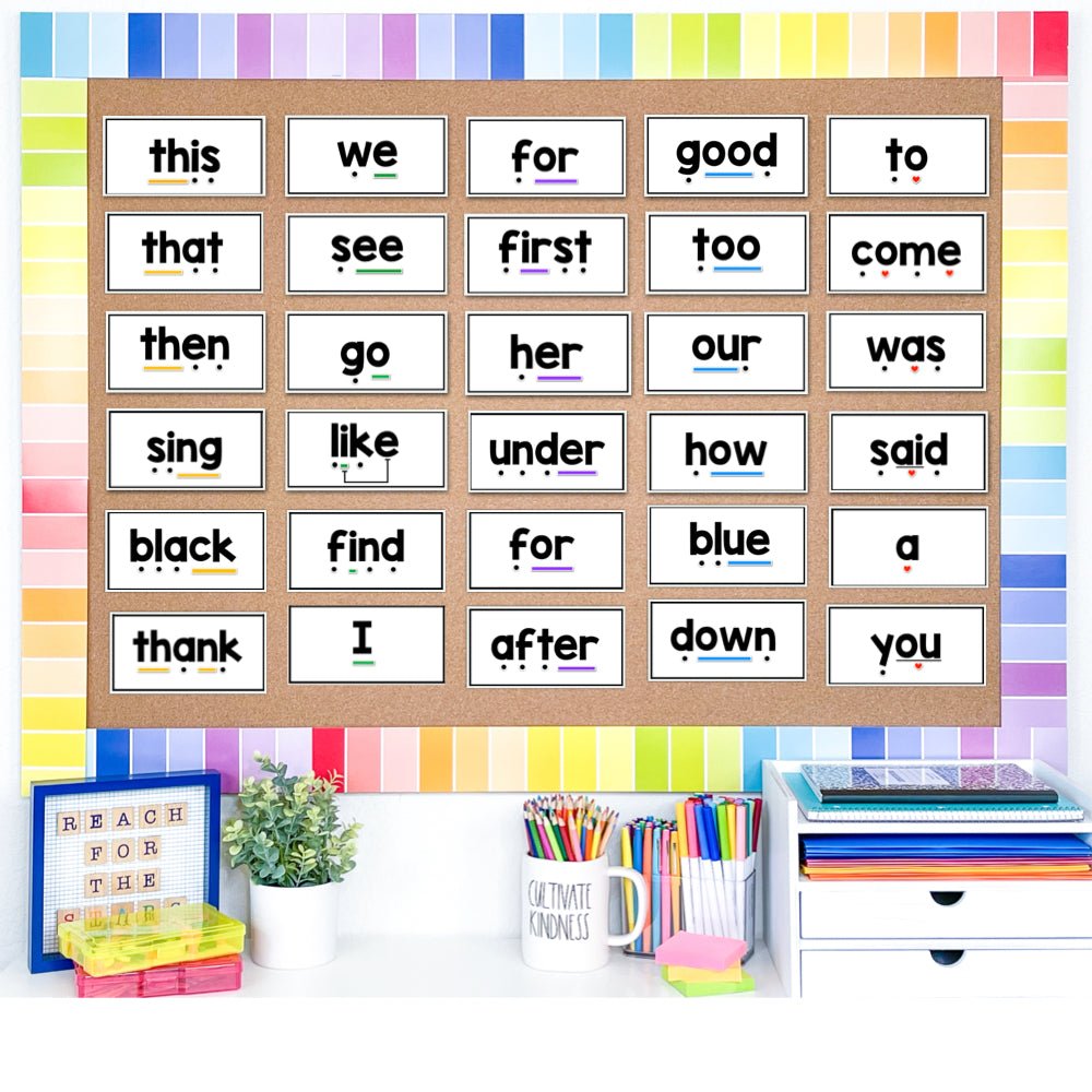 Sight Word Flashcards | Color Coded Heart Word Cards | Word Mapping | Science of Reading Aligned - Teacher Jeanell