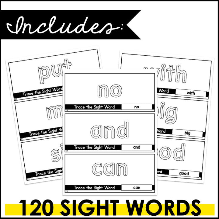 Sight Word Tracing Cards | HMH Into Reading Kindergarten Modules 1-9 Supplement - Teacher Jeanell