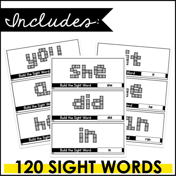 Sight Words Building Blocks Task Cards | HMH Into Reading Kindergarten Modules 1-9 Supplement - Teacher Jeanell