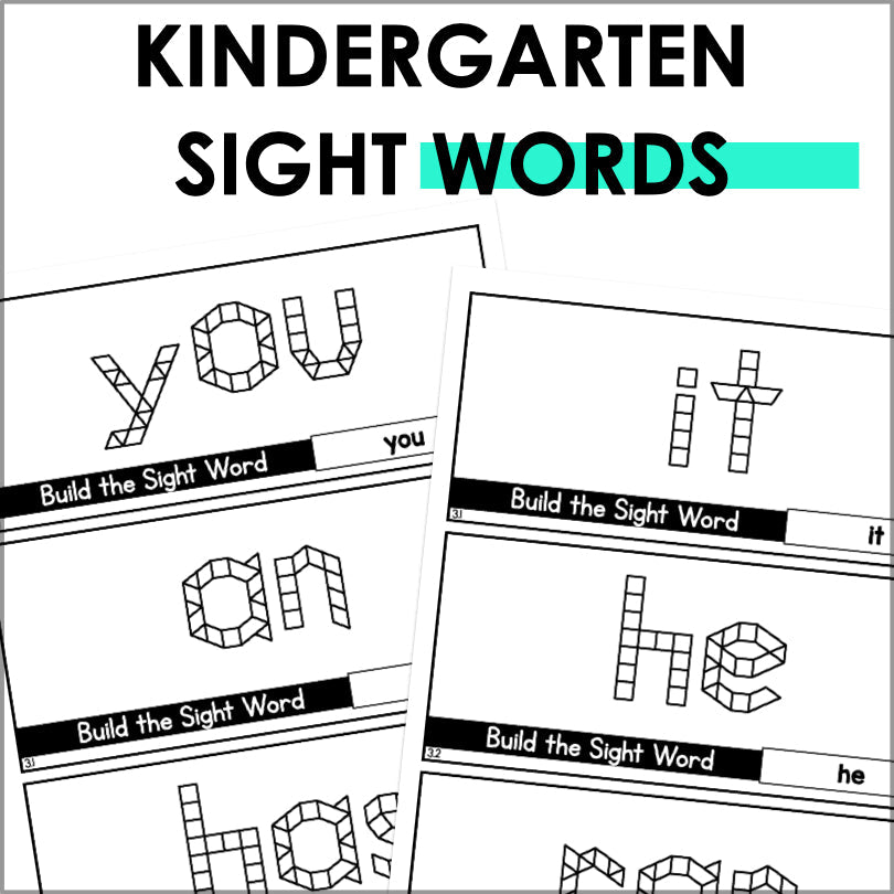 Sight Words Pattern Blocks Task Cards | HMH Into Reading Kindergarten Modules 1-9 Supplement - Teacher Jeanell