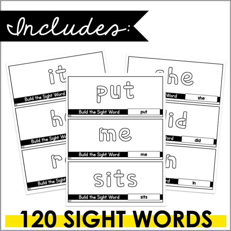 Sight Words Playdough Task Cards | HMH Into Reading Kindergarten Modules 1-9 Supplement - Teacher Jeanell
