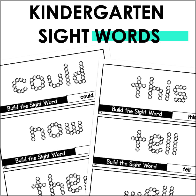 Sight Words Pom Poms Task Cards | HMH Into Reading Kindergarten Modules 1-9 Supplement - Teacher Jeanell
