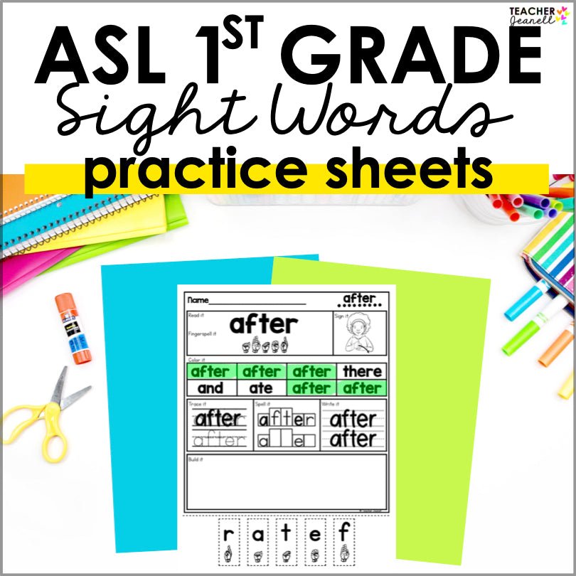 Question Sight Words Sign Language Sign Language Sight Words First Grade Worksheets for ASL Learning and ...