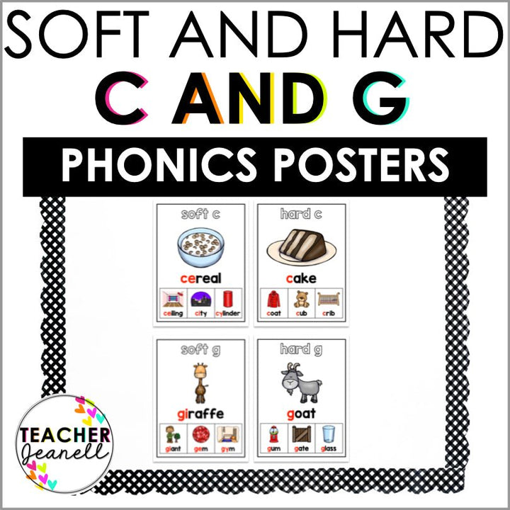 Soft and Hard C and G Posters | Phonics Posters - Teacher Jeanell