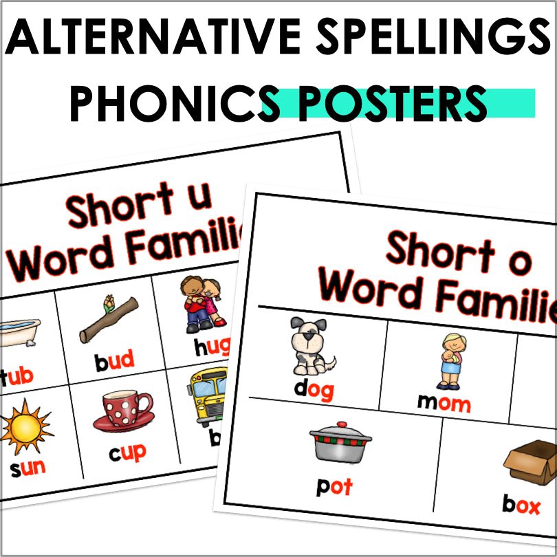 Spelling Patterns Poster Set | Alternative Spellings Phonics Posters - Teacher Jeanell