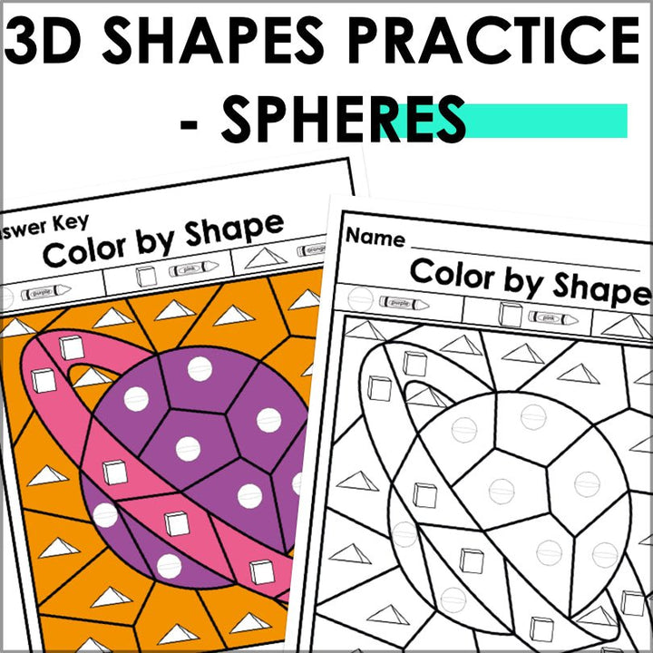 Sphere | 3D Shapes Worksheets | Shape Recognition - Teacher Jeanell