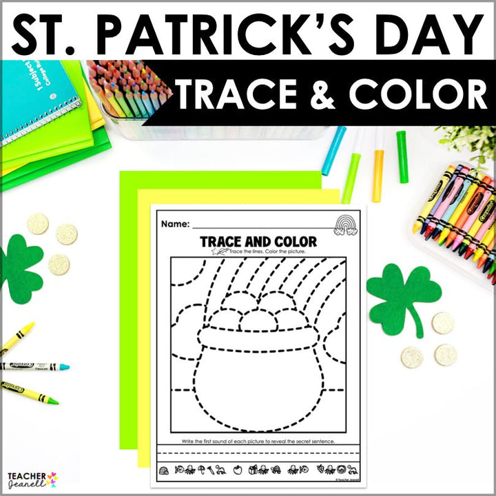 St. Patrick's Day Tracing and Phonics Adventure | St Patrick's Day Printables - Teacher Jeanell