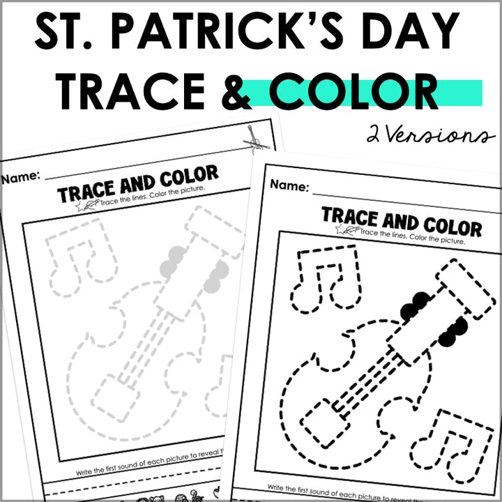 St. Patrick's Day Tracing and Phonics Adventure | St Patrick's Day Printables - Teacher Jeanell