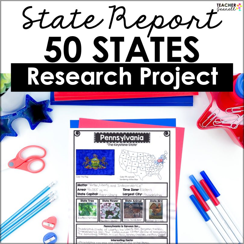 State Research Project for Exploring U.S. Geography and History ...