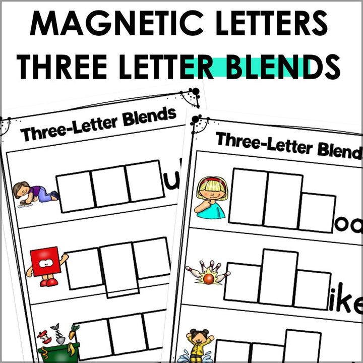 Three-Letter Blends Magnetic Letter Activities - Teacher Jeanell