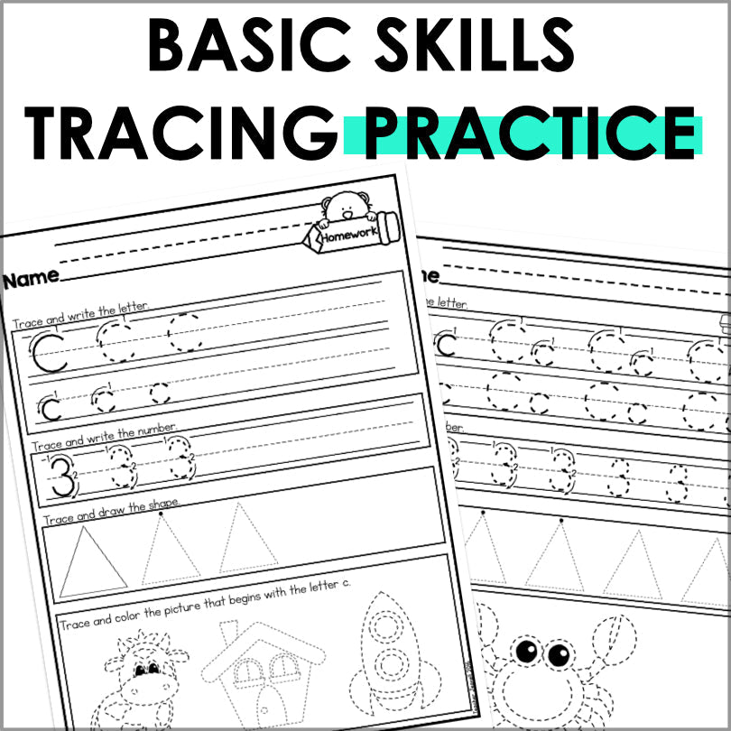 Tracing Worksheets | Handwriting Practice | Letter and Number Tracing - Teacher Jeanell