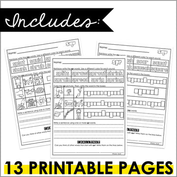 Trigraphs 3-Letter Blends Worksheets for Phonics and Reading Skills ...