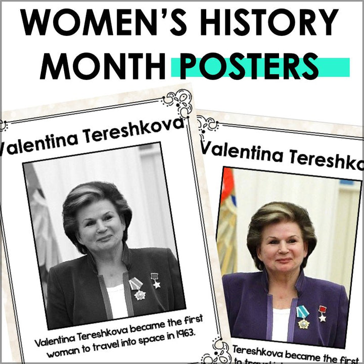 Women's History Month Bulletin Board Posters - Teacher Jeanell