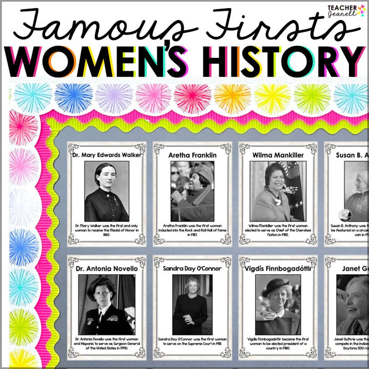 Women's History Month Poster Set - Famous Firsts - Teacher Jeanell