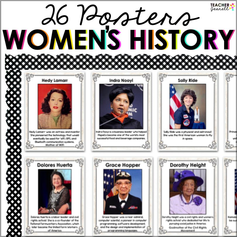 Women's History Month Posters Set 3 - Teacher Jeanell